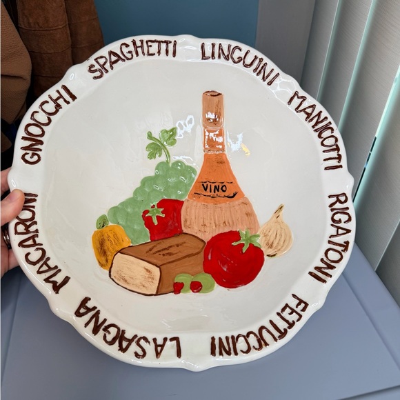 Glenview 1990s Hand Painted Ceramic Pasta/Fruit Bowl - Picture 1 of 5